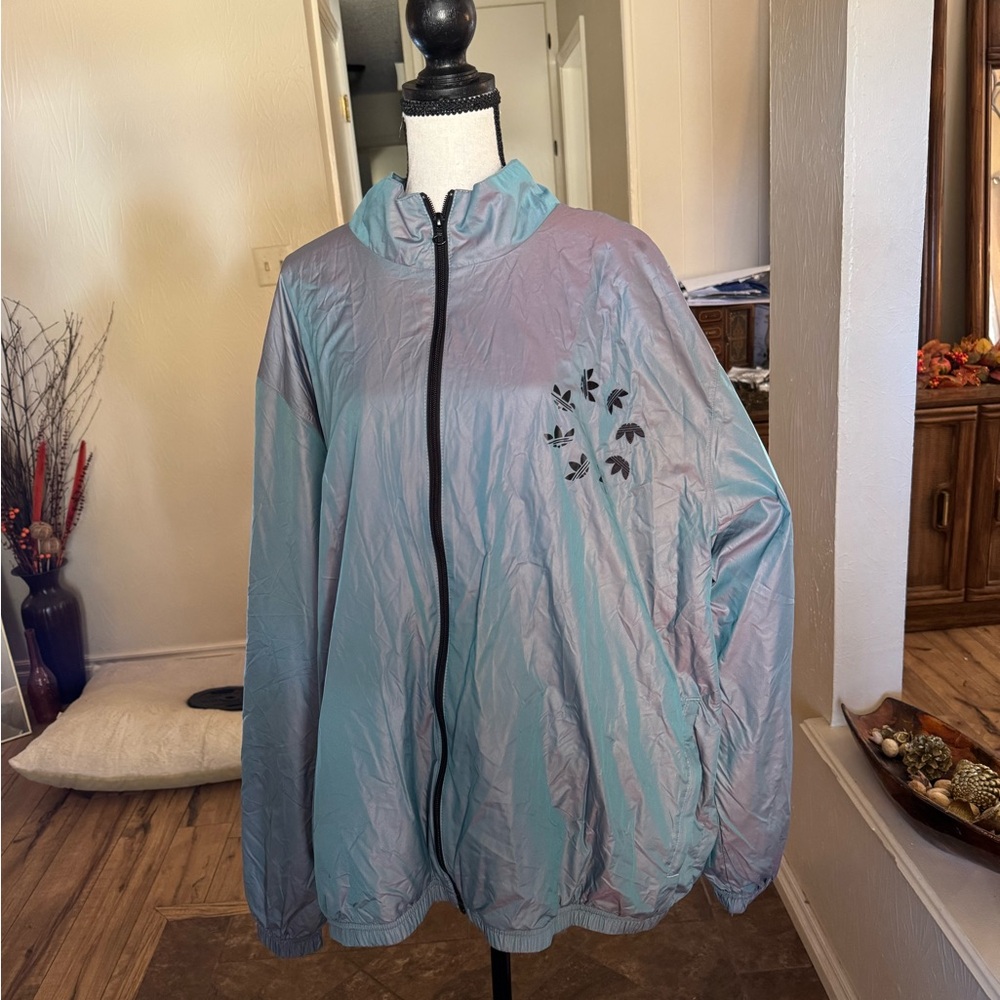 adidas Iridescent Windbreaker Jacket - Blue and Purple